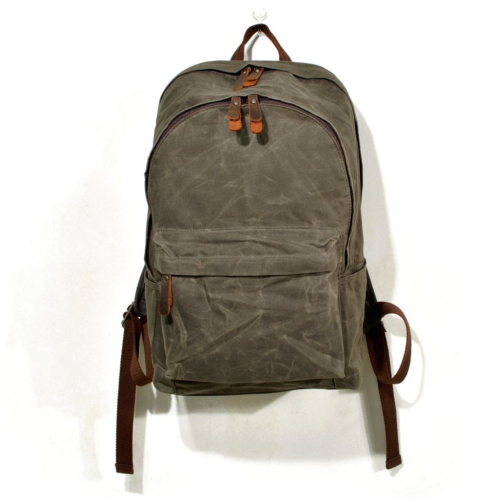 Arxus Waxed Canvas Backpack Waterproof 15.6 Inch Laptop Casual School  College Bags Travel Rucksack