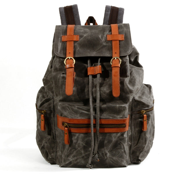 amazon mens leather backpack Arxus new waterproof canvas with leather backpack Amazon hot student b