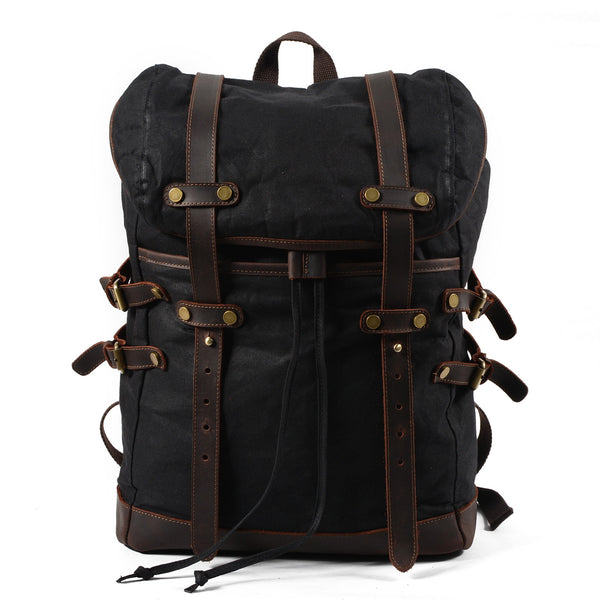Arxus Waxed Canvas Backpack Waterproof 15.6 Inch Laptop Casual School College Bags Travel Rucksack Brown Arxus Waxed Canvas Backpack Waterproof 15.6 Inch Laptop Casual School College Bags Travel Rucksack Brown