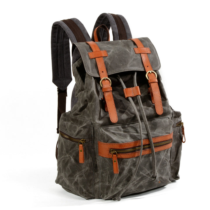 amazon canvas leather backpacks Arxus new waterproof canvas with leather backpack Amazon hot student b