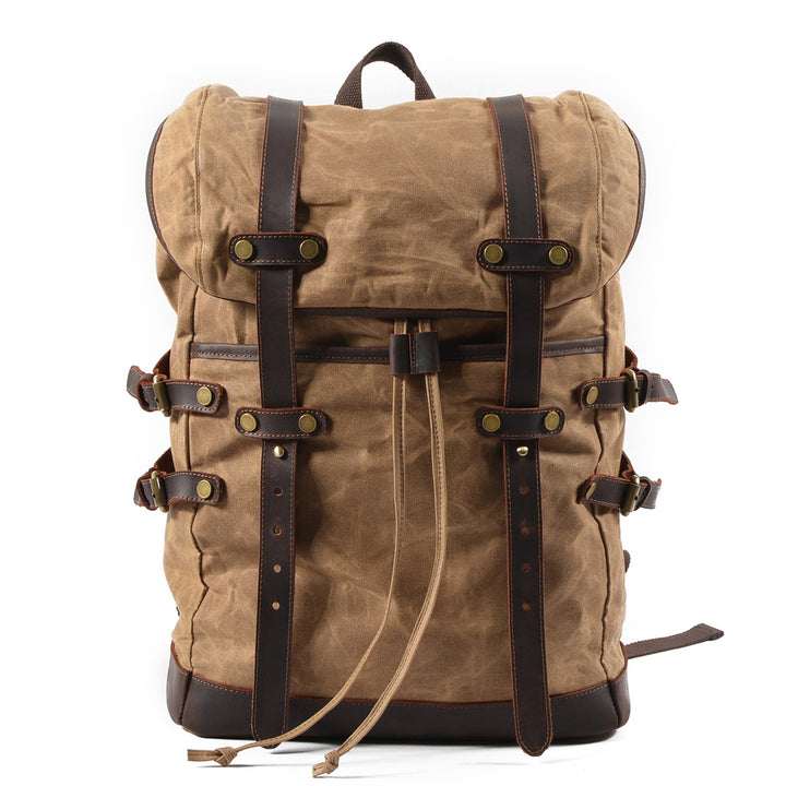 Arxus Waxed Canvas Backpack Waterproof 15.6 Inch Laptop Casual School College Bags Travel Rucksack Brown Arxus Waxed Canvas Backpack Waterproof 15.6 Inch Laptop Casual School College Bags Travel Rucksack Brown